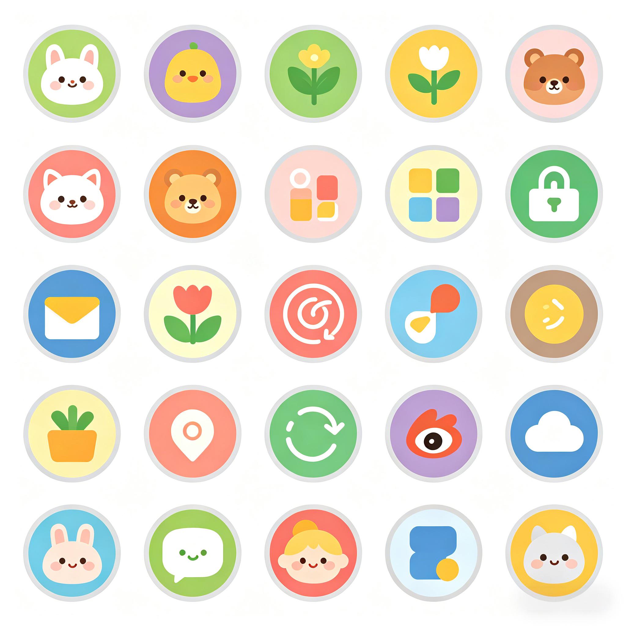 清新软萌风生活功能图标集